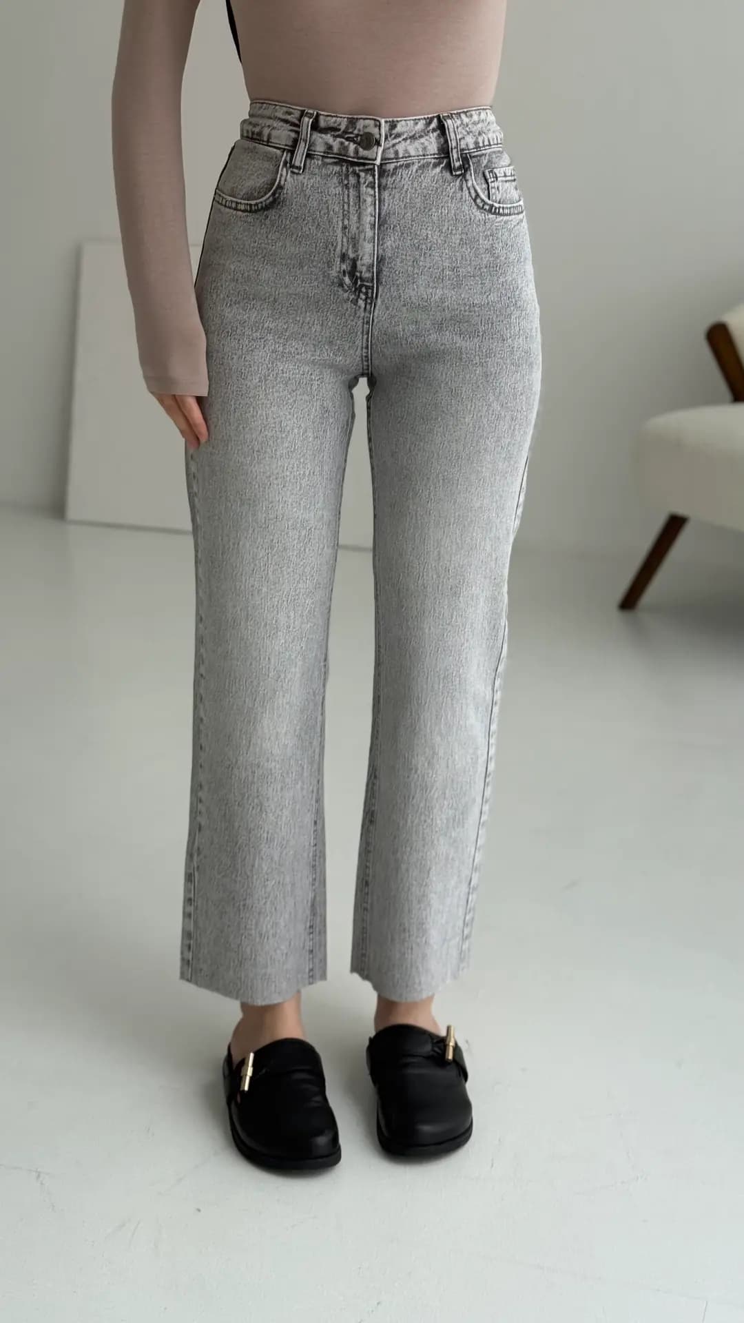 Premium Paçası Kesik Jean 598