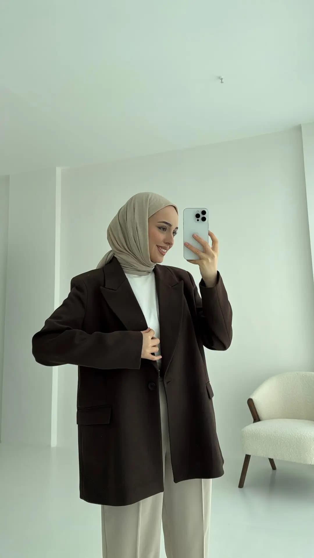 Kahve Blazer Ceket