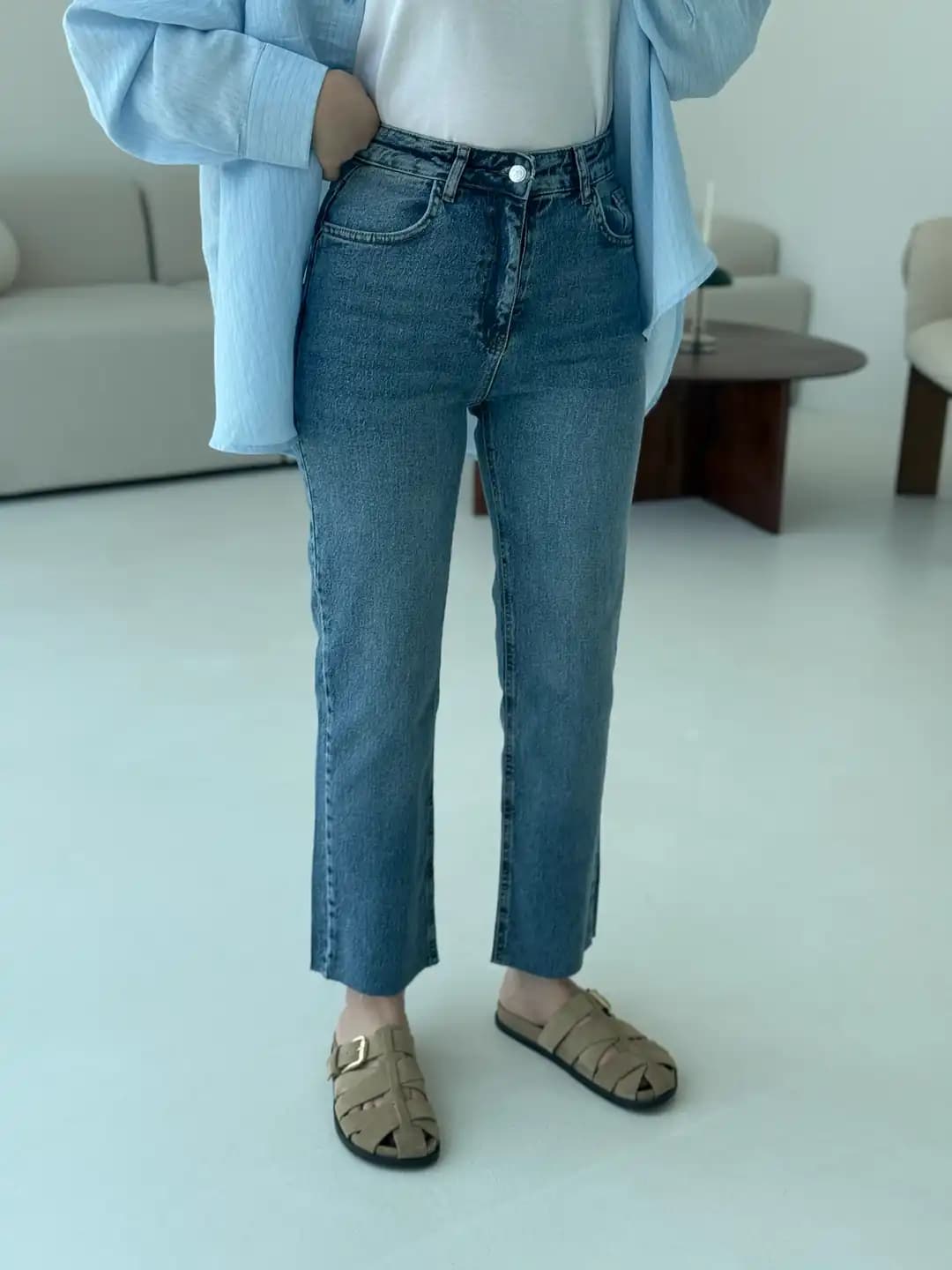Premium Paçası Kesik Jean R91