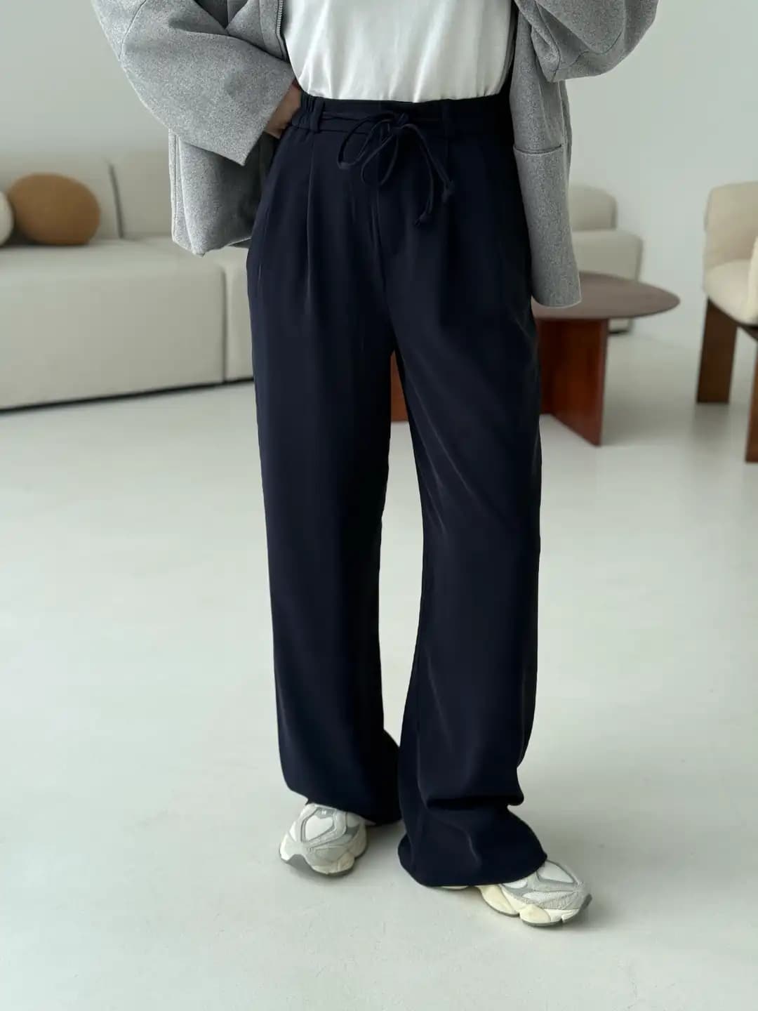 Bağcıklı Pantolon Lacivert