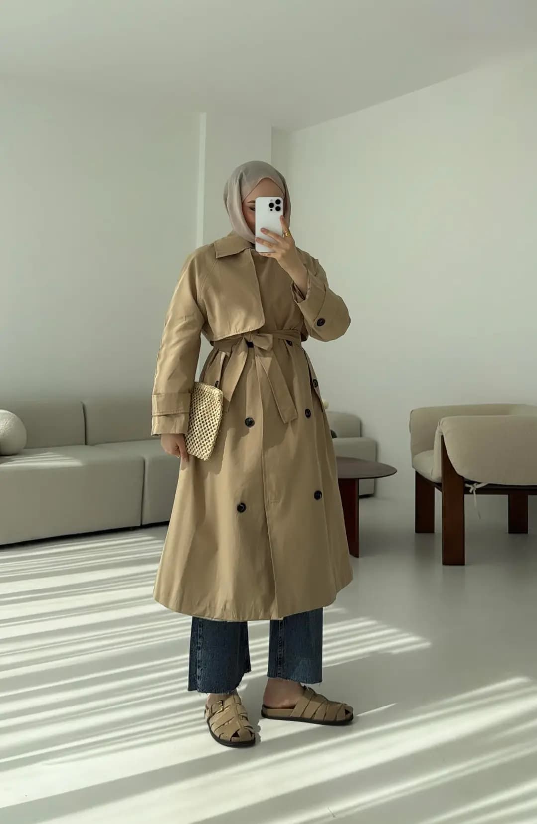 Kuşaklı Premium Trençkot