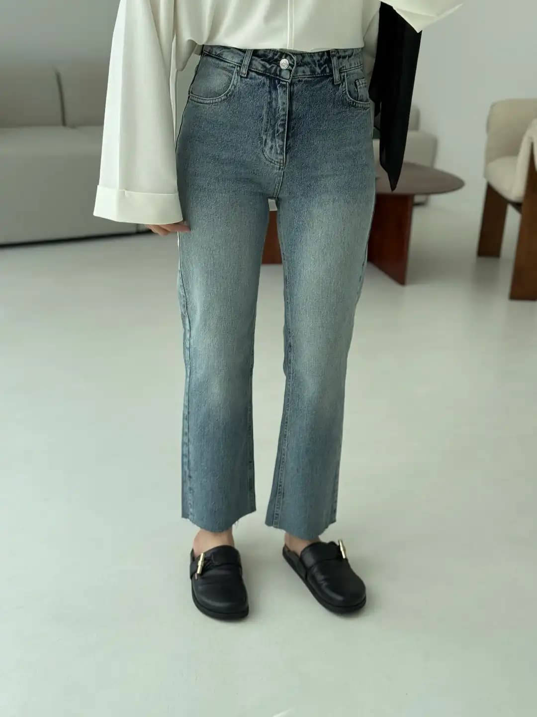 Premium Paçası Kesik Jean  224