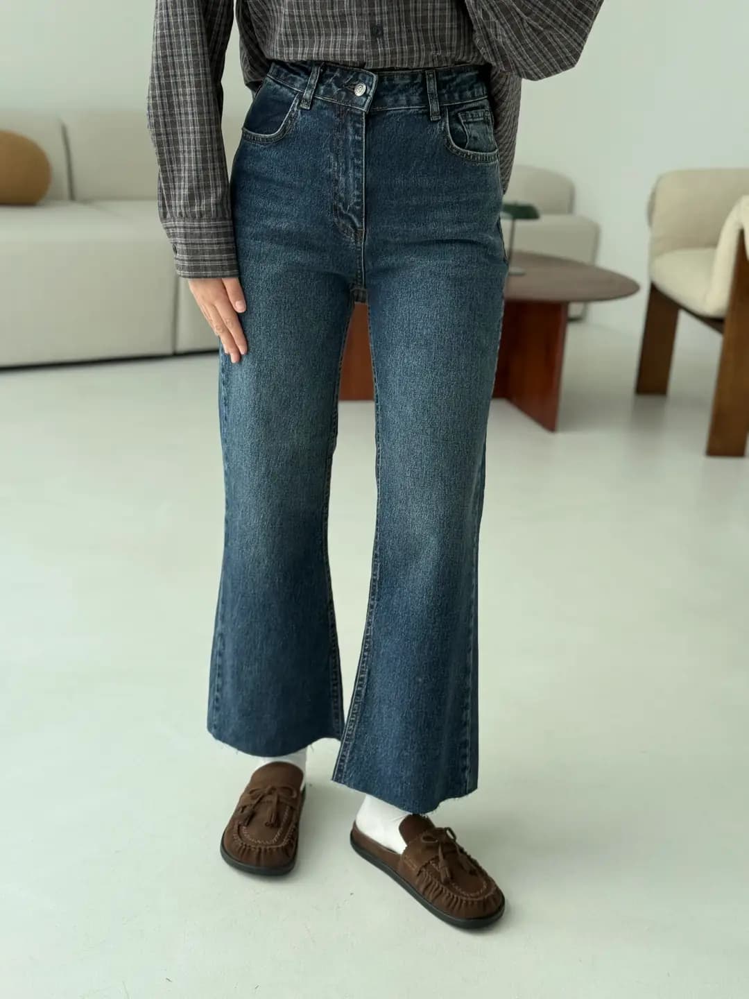 Premium Paçası Kesik Hafif İspanyol Jean R148