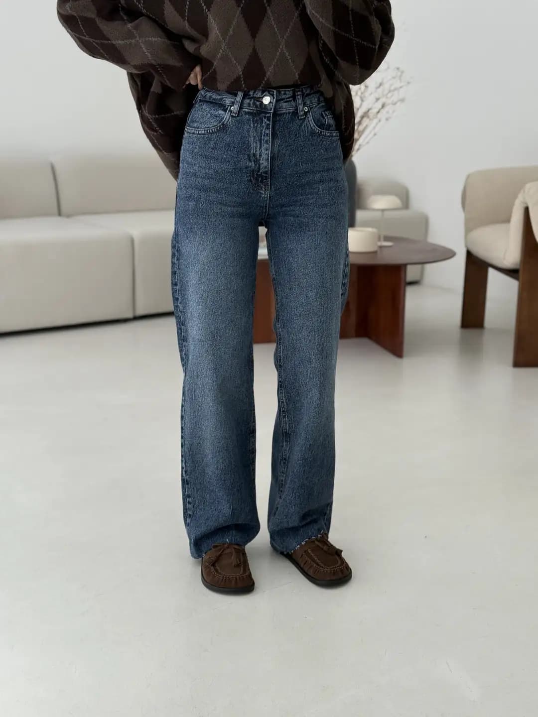 Wide Leg Boru Paça Jean