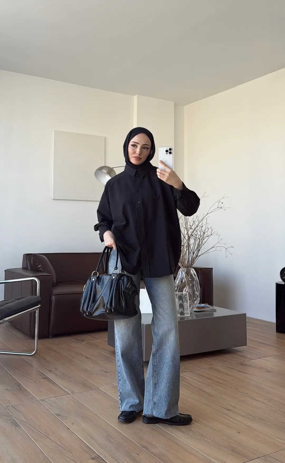Basic Poplin Gömlek Siyah
