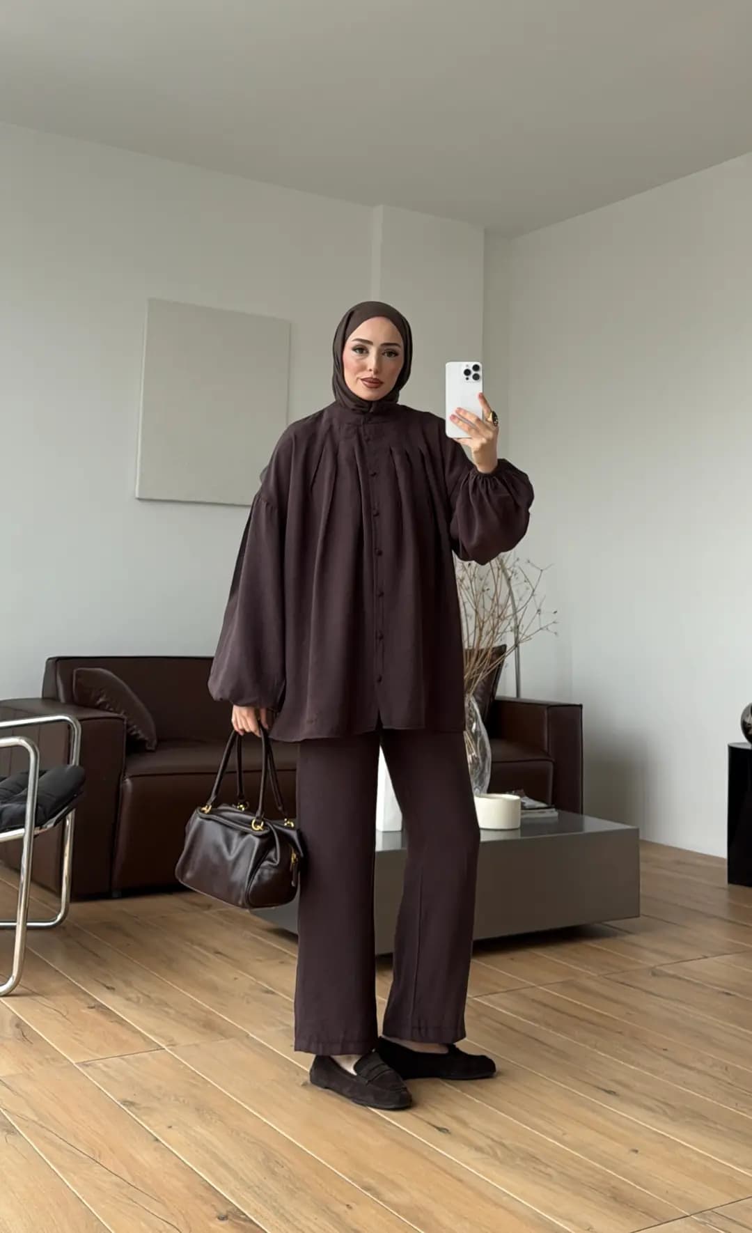 Balon Kol Model Takım Kahve