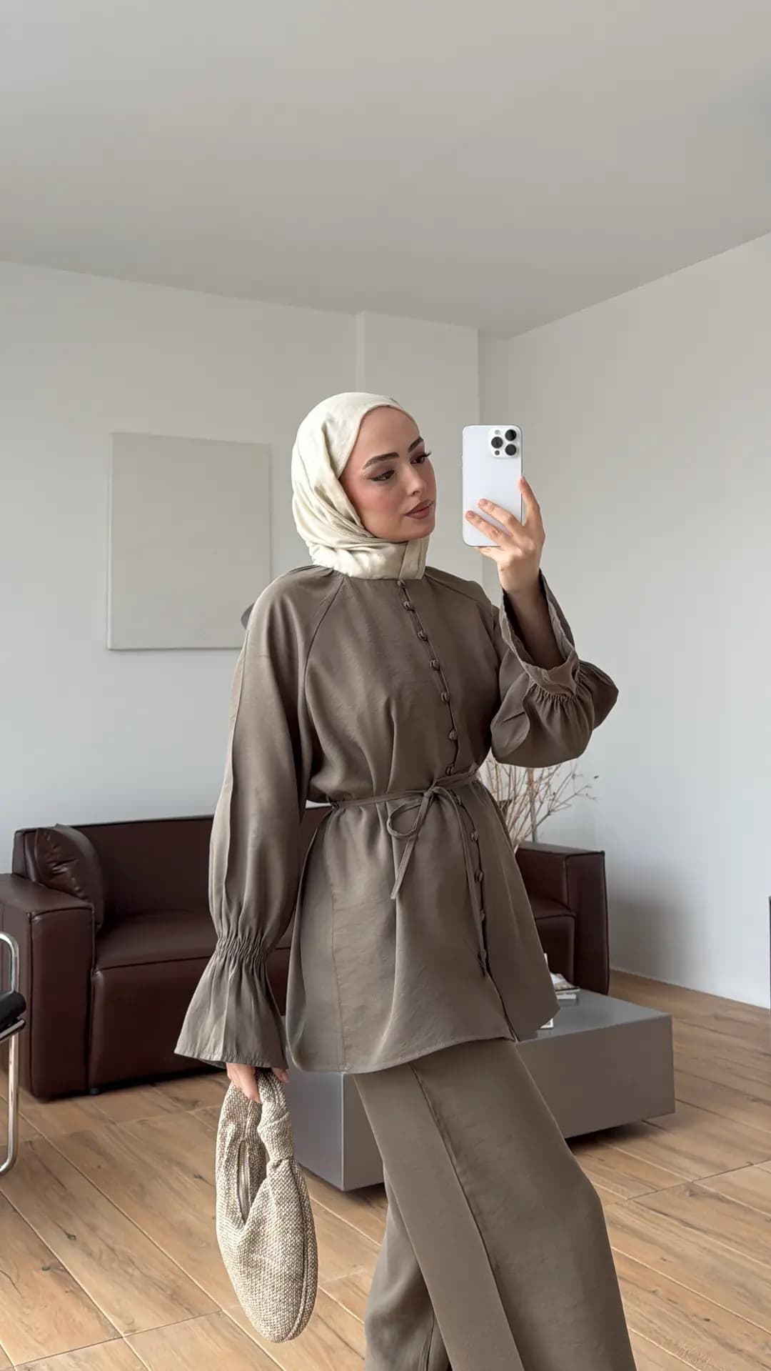 Büzgü Detay Takım Haki