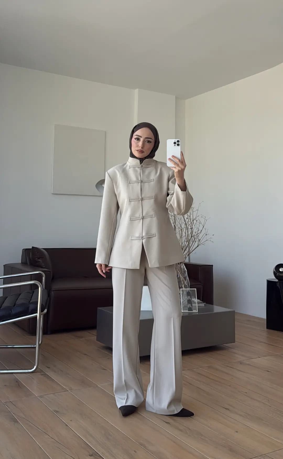 Birit Detay Ceket Takım Taş