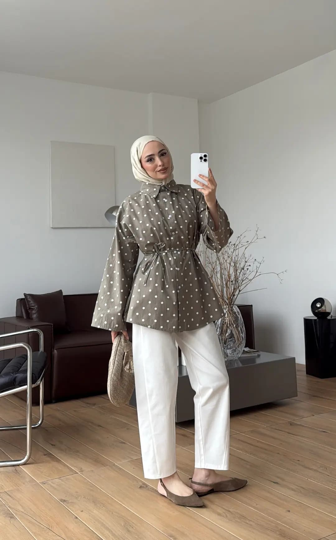 Dijital Baskılı Gömlek Haki