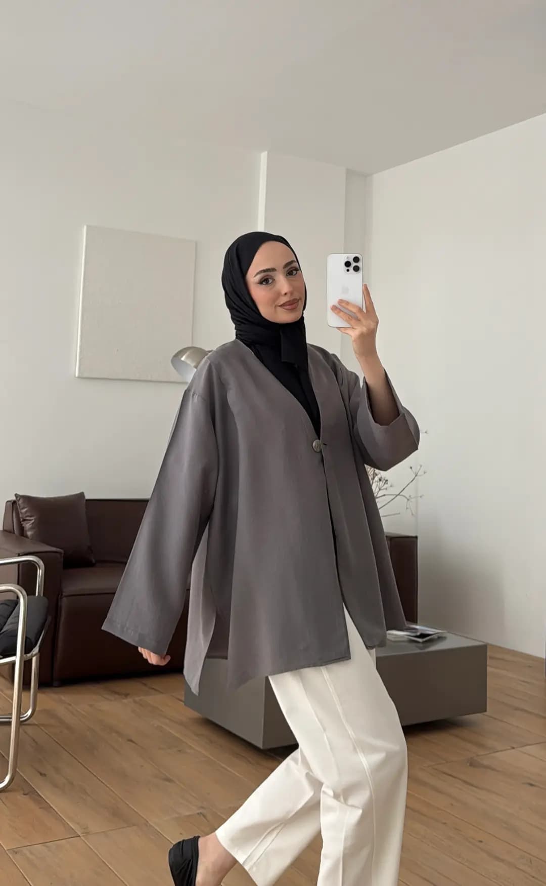 Yazlık Kimono Antrasit