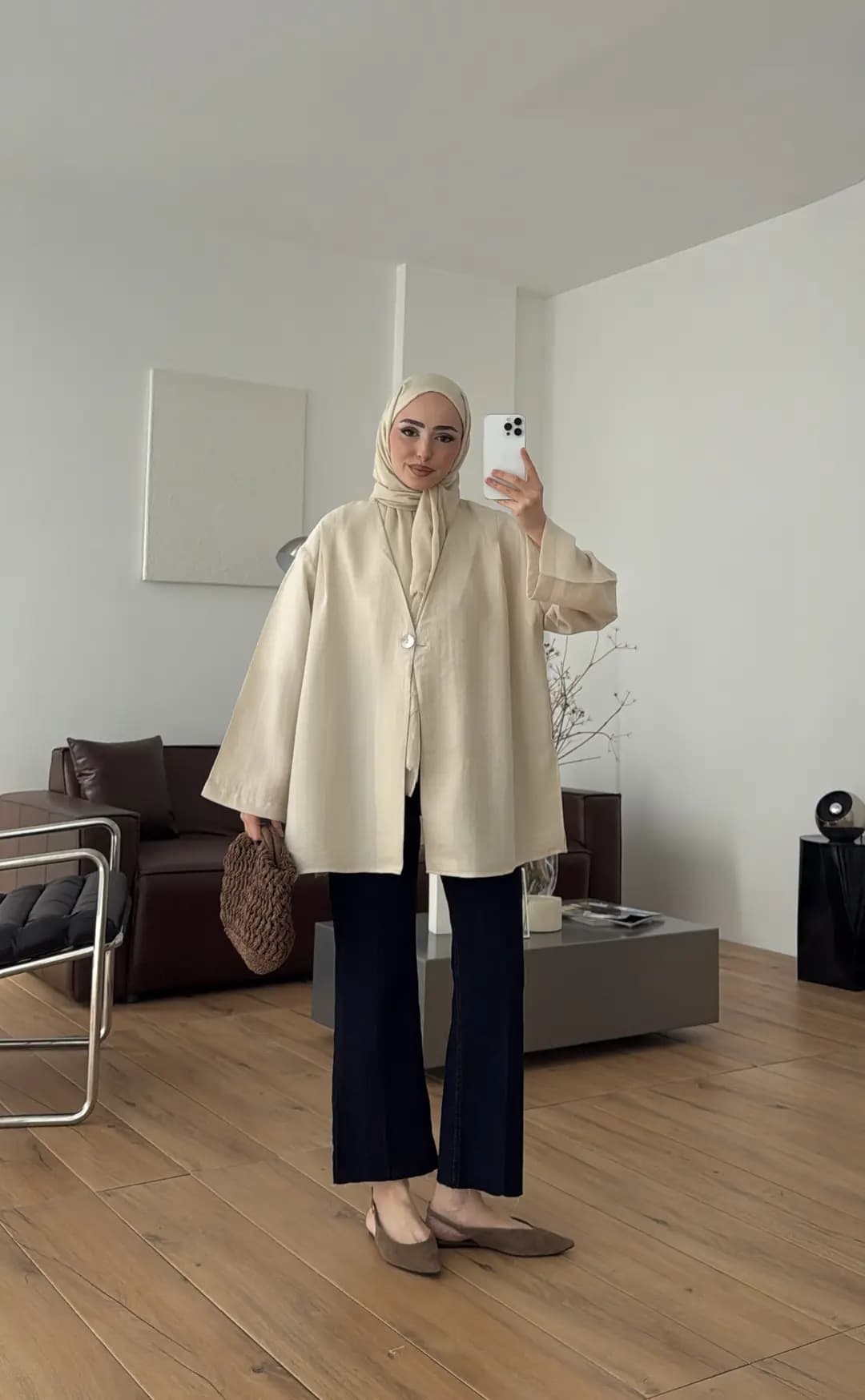 Yazlık Kimono Krem