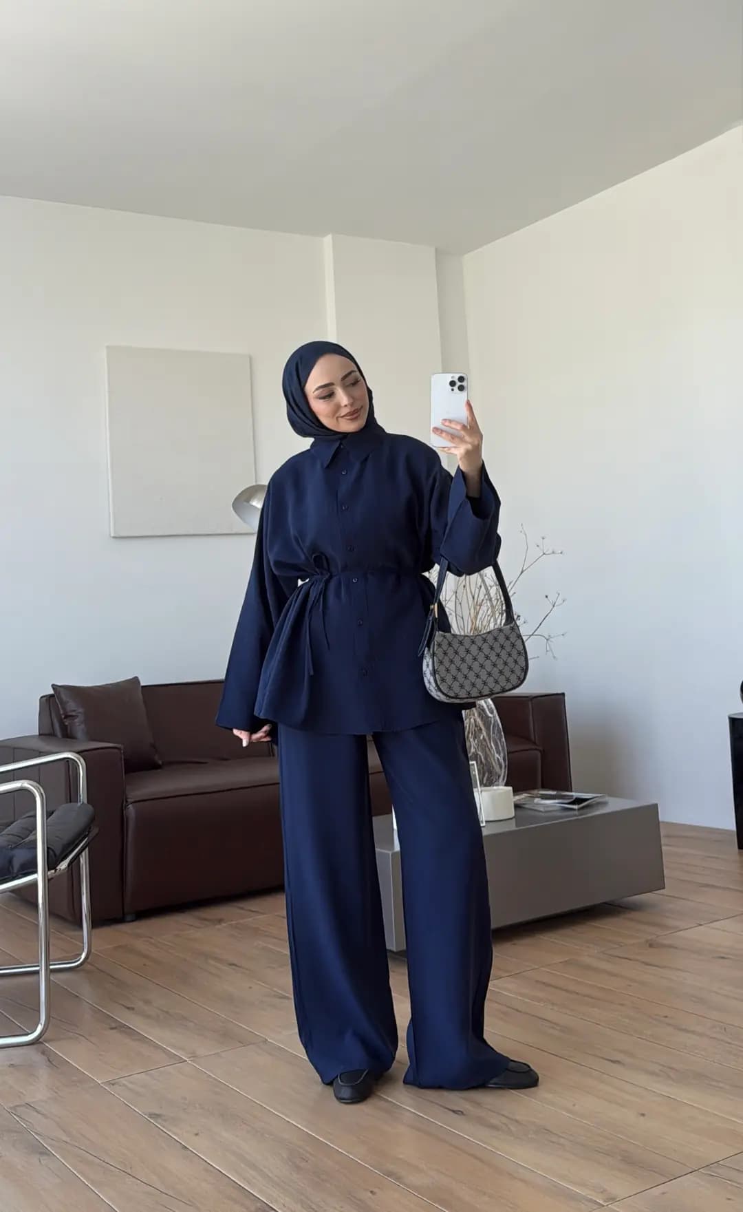 Tencel Bağlamalı Takım Lacivert