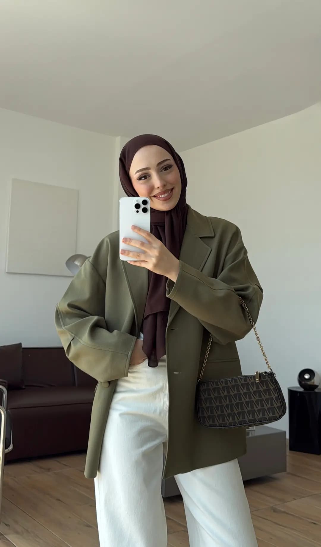 Kolu Büzgülü Ceket Haki