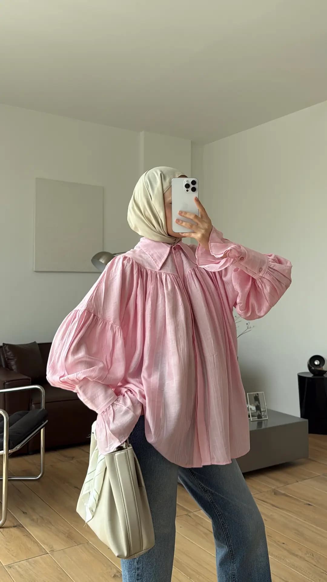 Büzgülü Gömlek Pembe