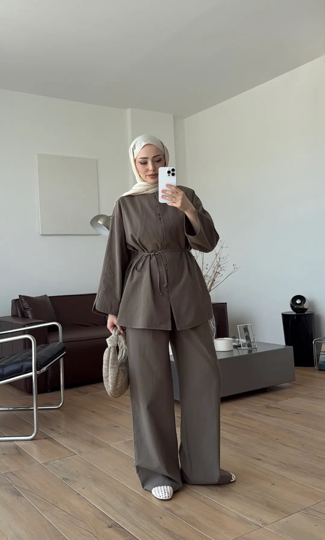 Bisiklet Yaka Keten Takım Haki