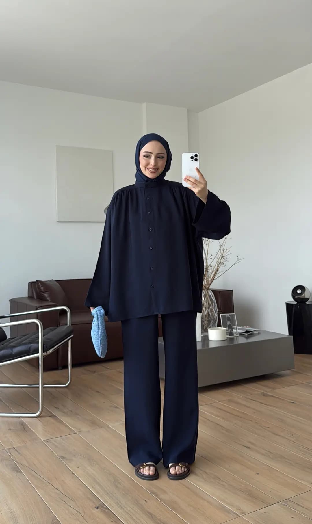 Hakim Yaka Bağcıklı Takım Lacivert