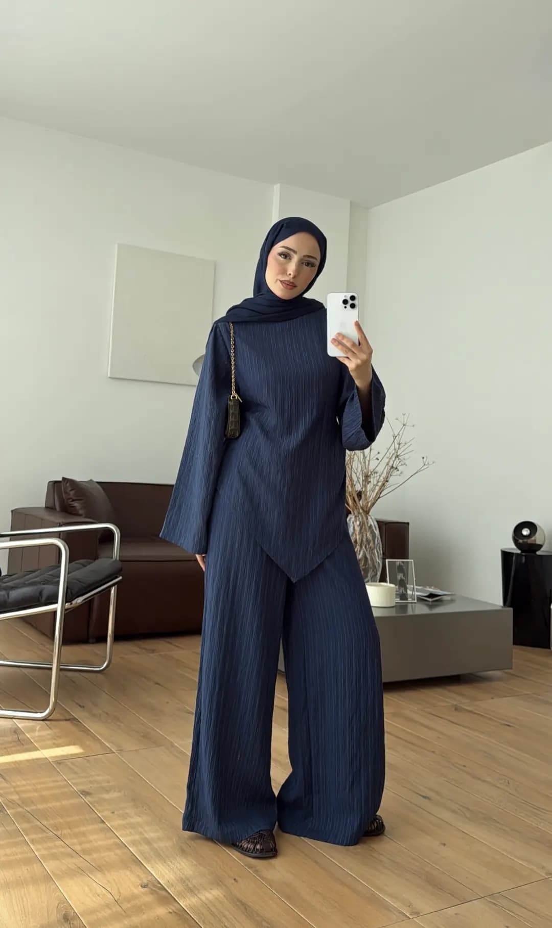 Çizgili Tunikli Takım Lacivert
