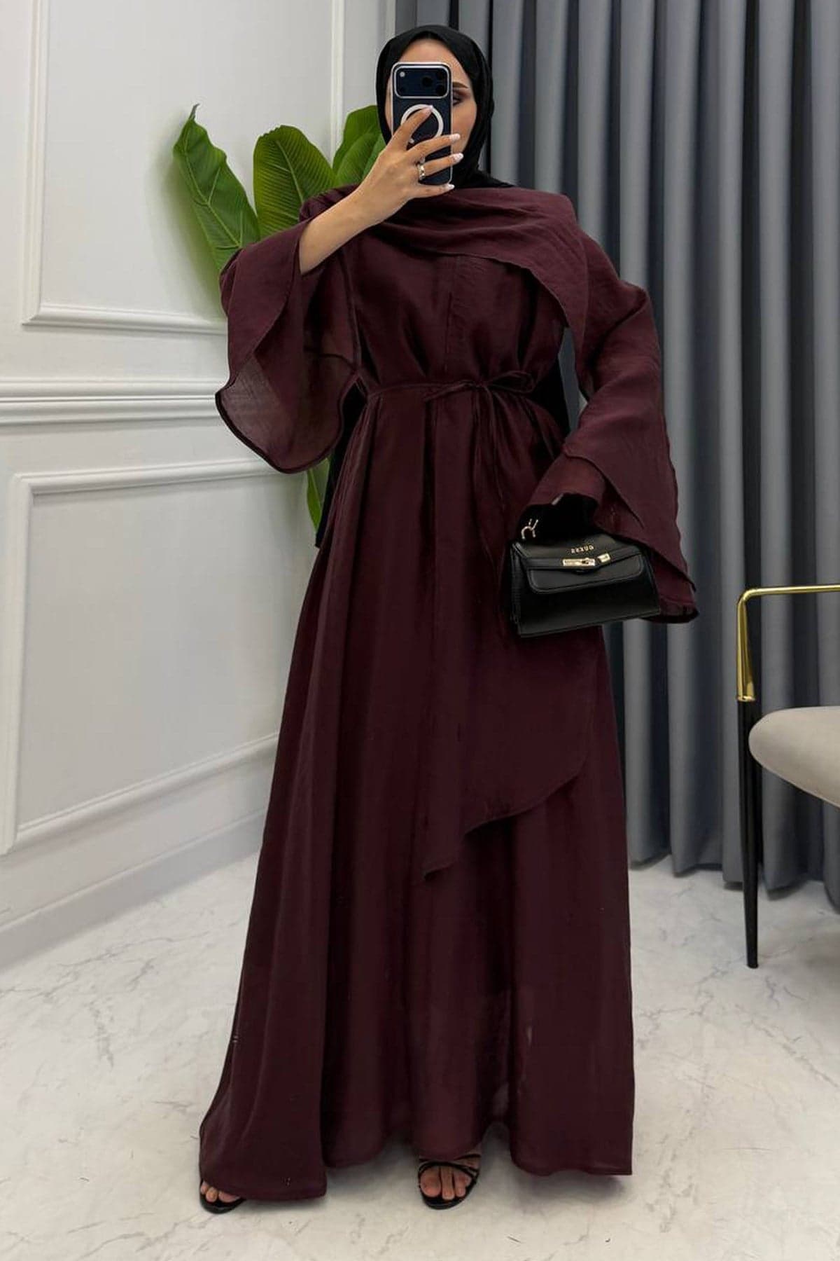 LEYİNDA ELBİSE BORDO